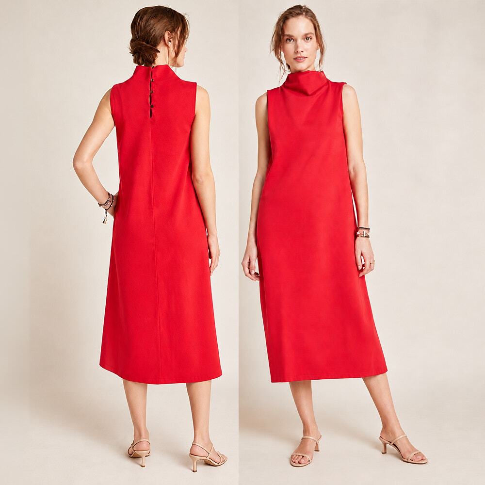 Velvet by Graham & Spencer Fiona Knit Mock Neck Tunic - Red - S - NWT